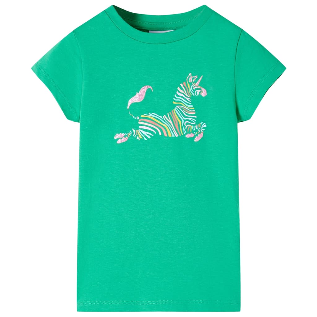 vidaXL T-shirt för barn grön 116