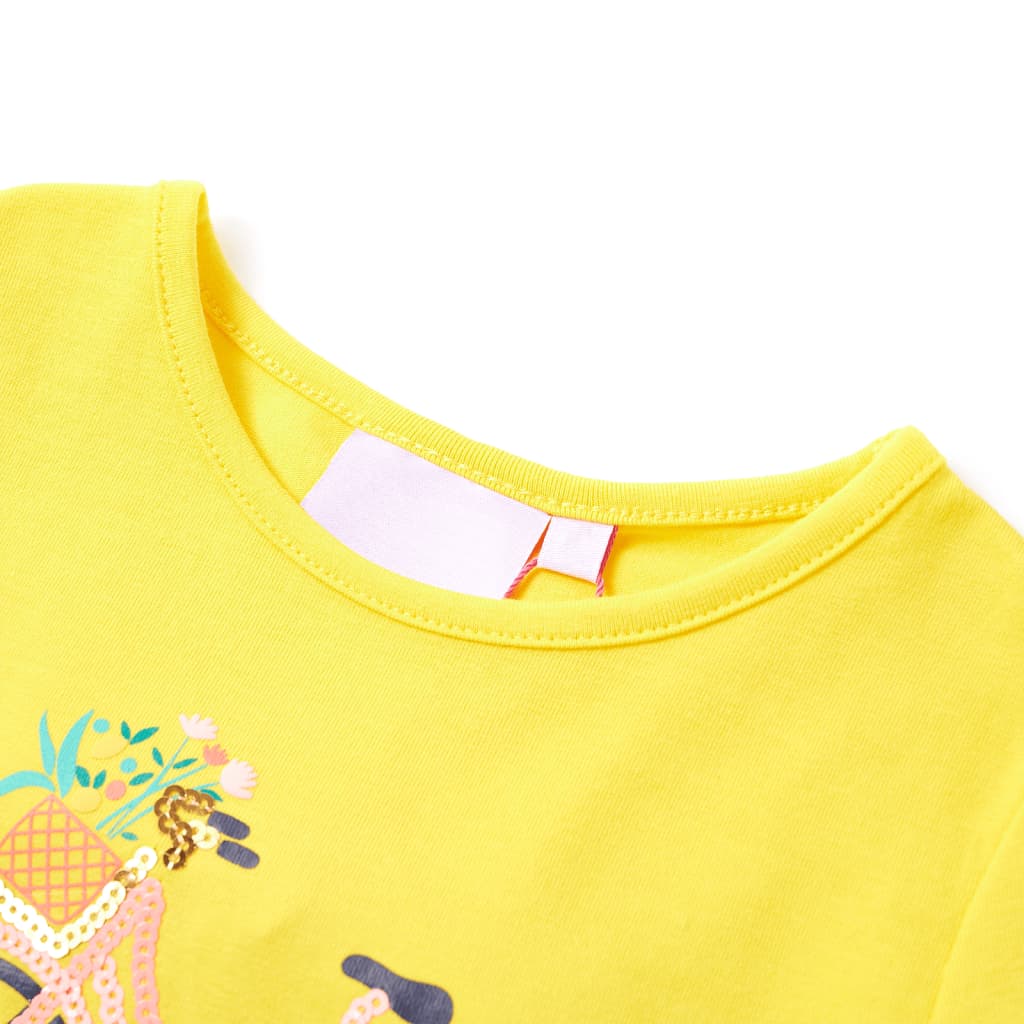 vidaXL T-shirt för barn gul 116