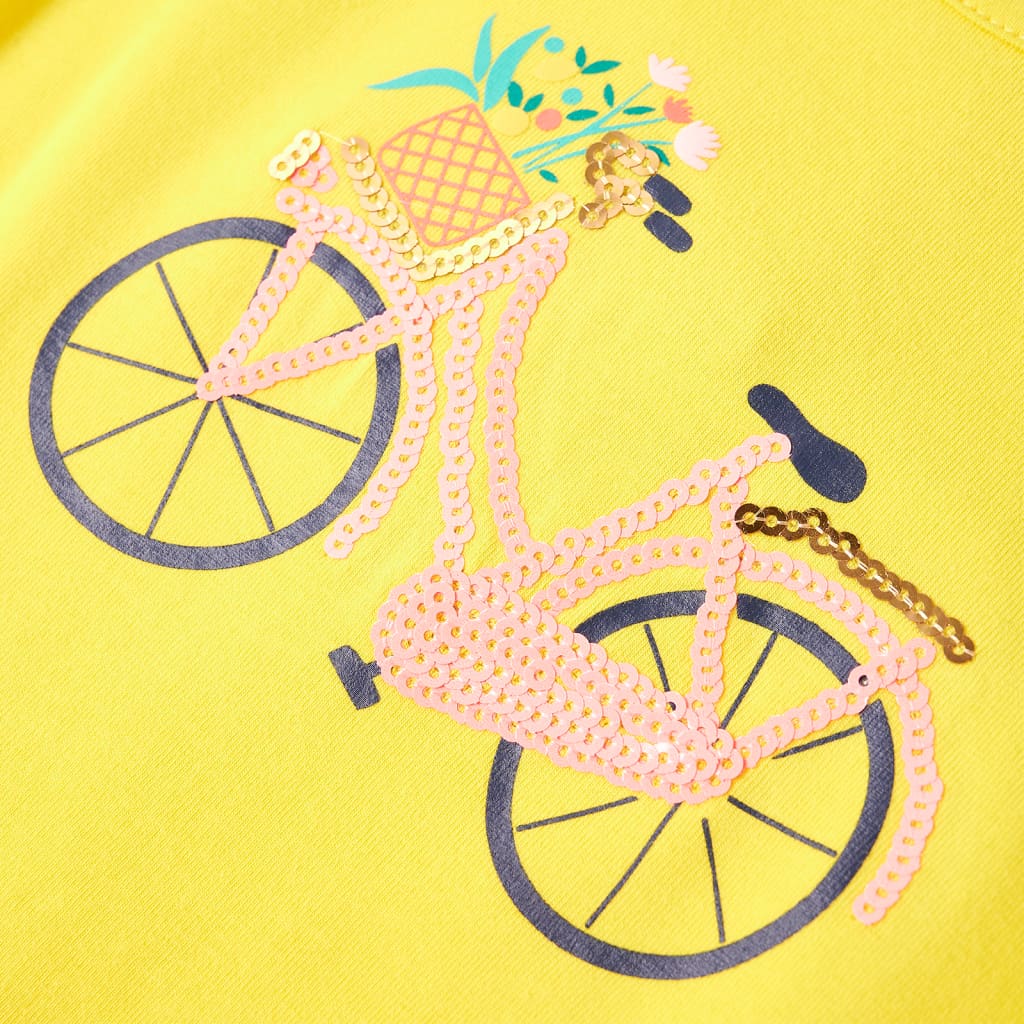 vidaXL T-shirt för barn gul 116