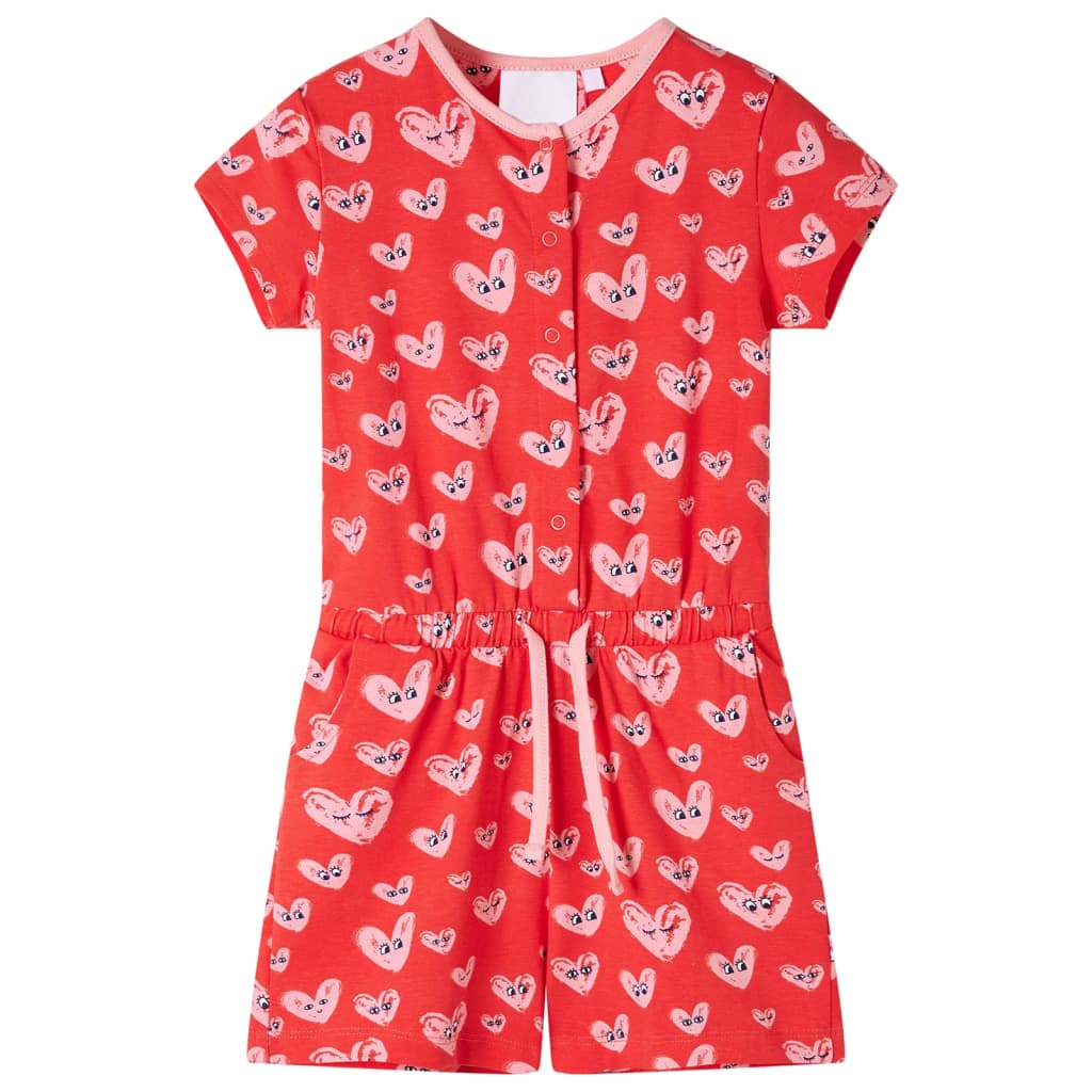 vidaXL Jumpsuit för barn röd 104