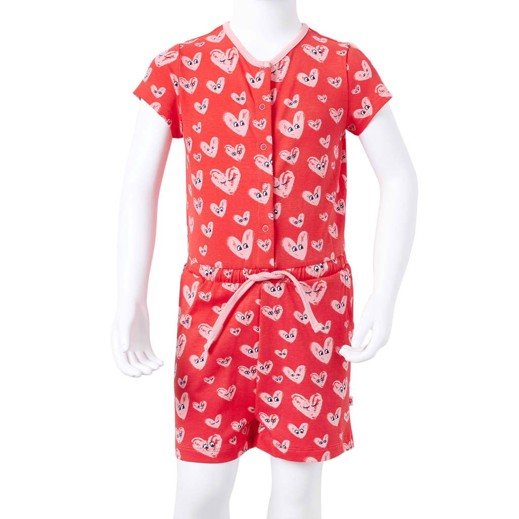 vidaXL Jumpsuit för barn röd 104