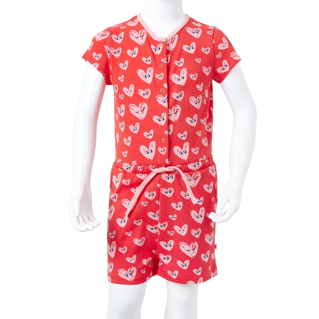vidaXL Jumpsuit för barn röd 116