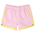 vidaXL Barnshorts med rand ljusrosa 128
