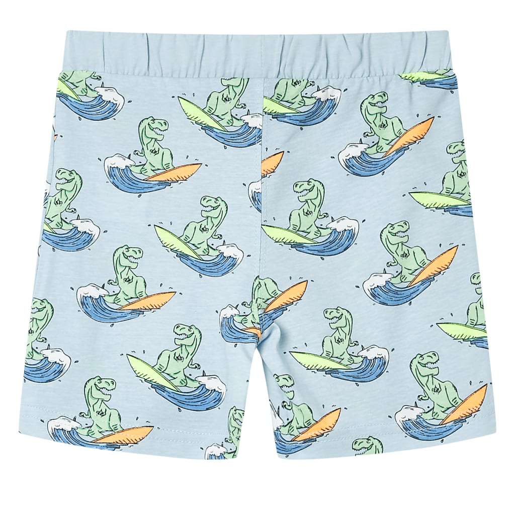 vidaXL Barnpyjamas med korta ärmar ljusblå 104