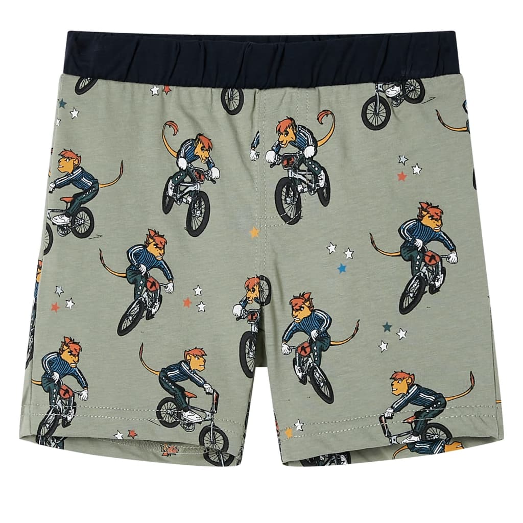 vidaXL Barnpyjamas med korta ärmar ljus khaki 92