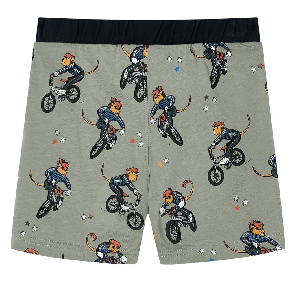 vidaXL Barnpyjamas med korta ärmar ljus khaki 92