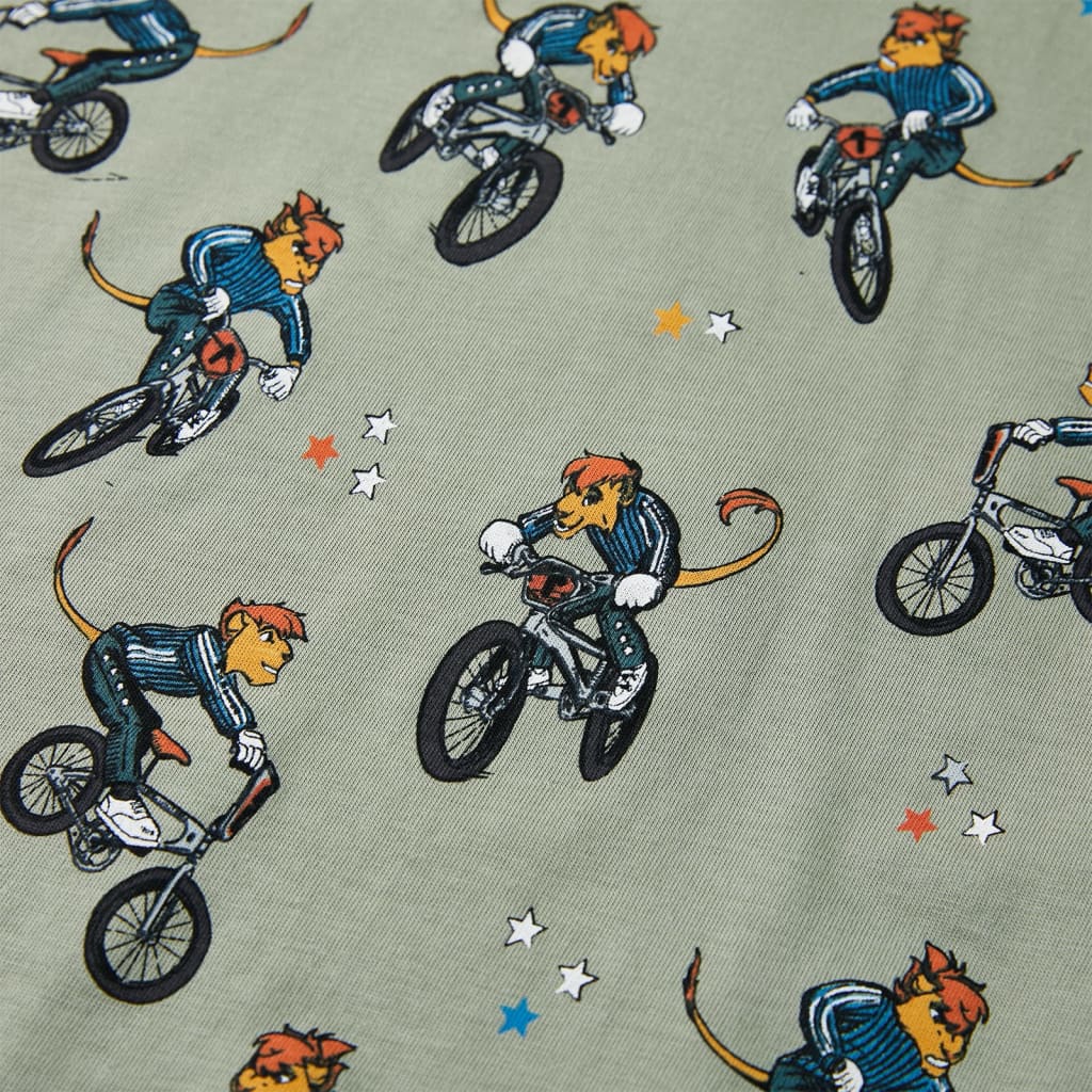 vidaXL Barnpyjamas med korta ärmar ljus khaki 92