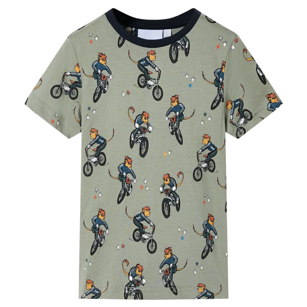 vidaXL Barnpyjamas med korta ärmar ljus khaki 116