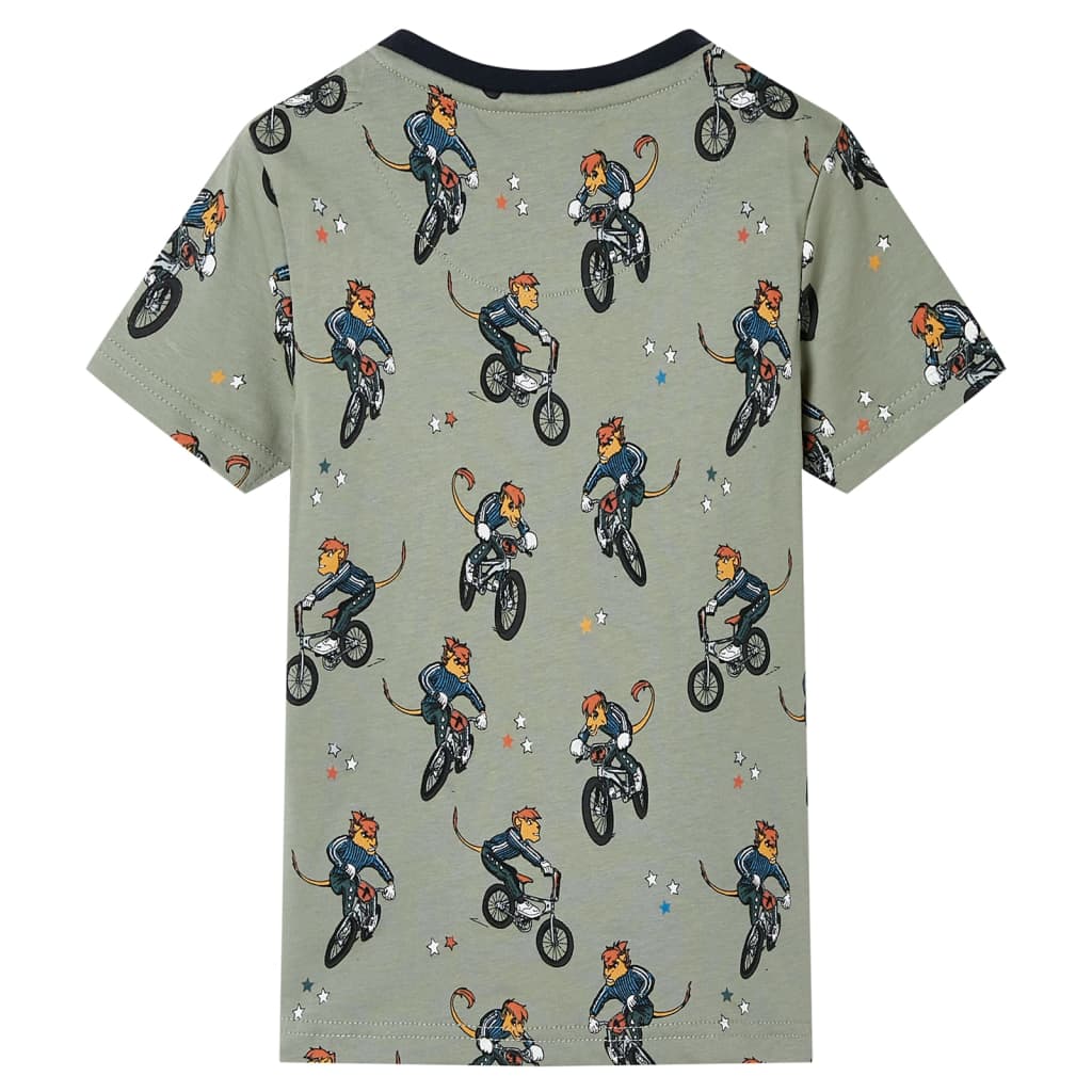 vidaXL Barnpyjamas med korta ärmar ljus khaki 116