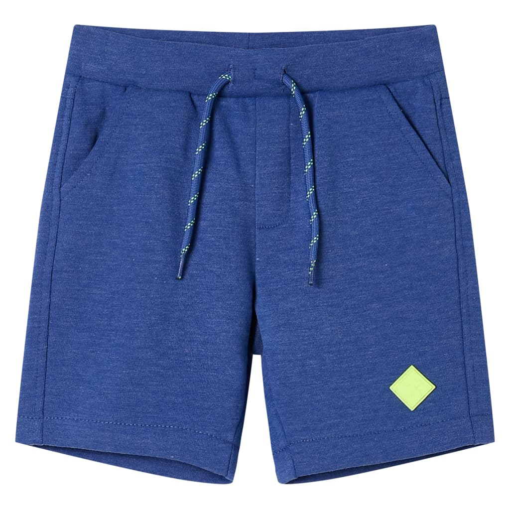 vidaXL Barnshorts med snöre blå melange 116