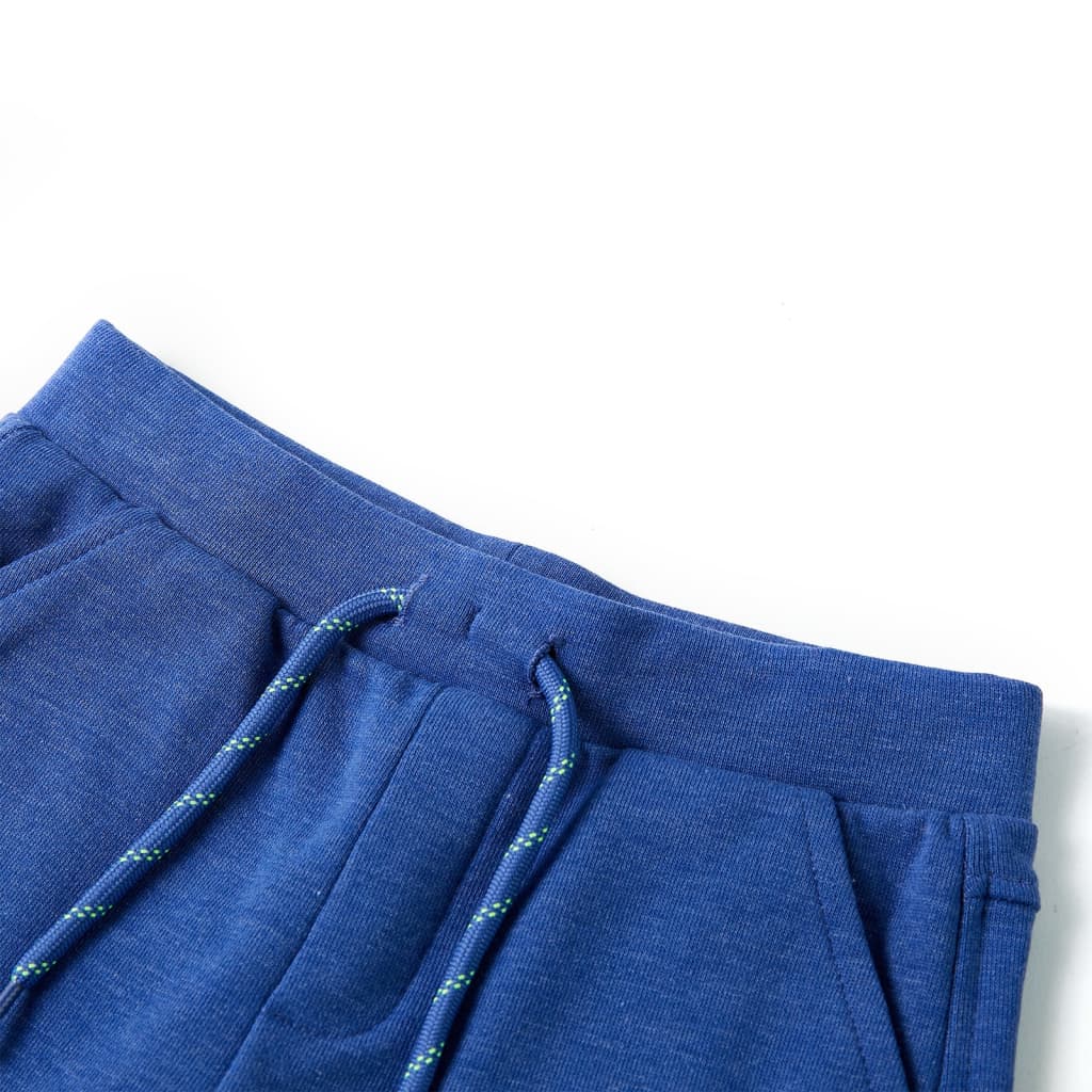 vidaXL Barnshorts med snöre blå melange 116