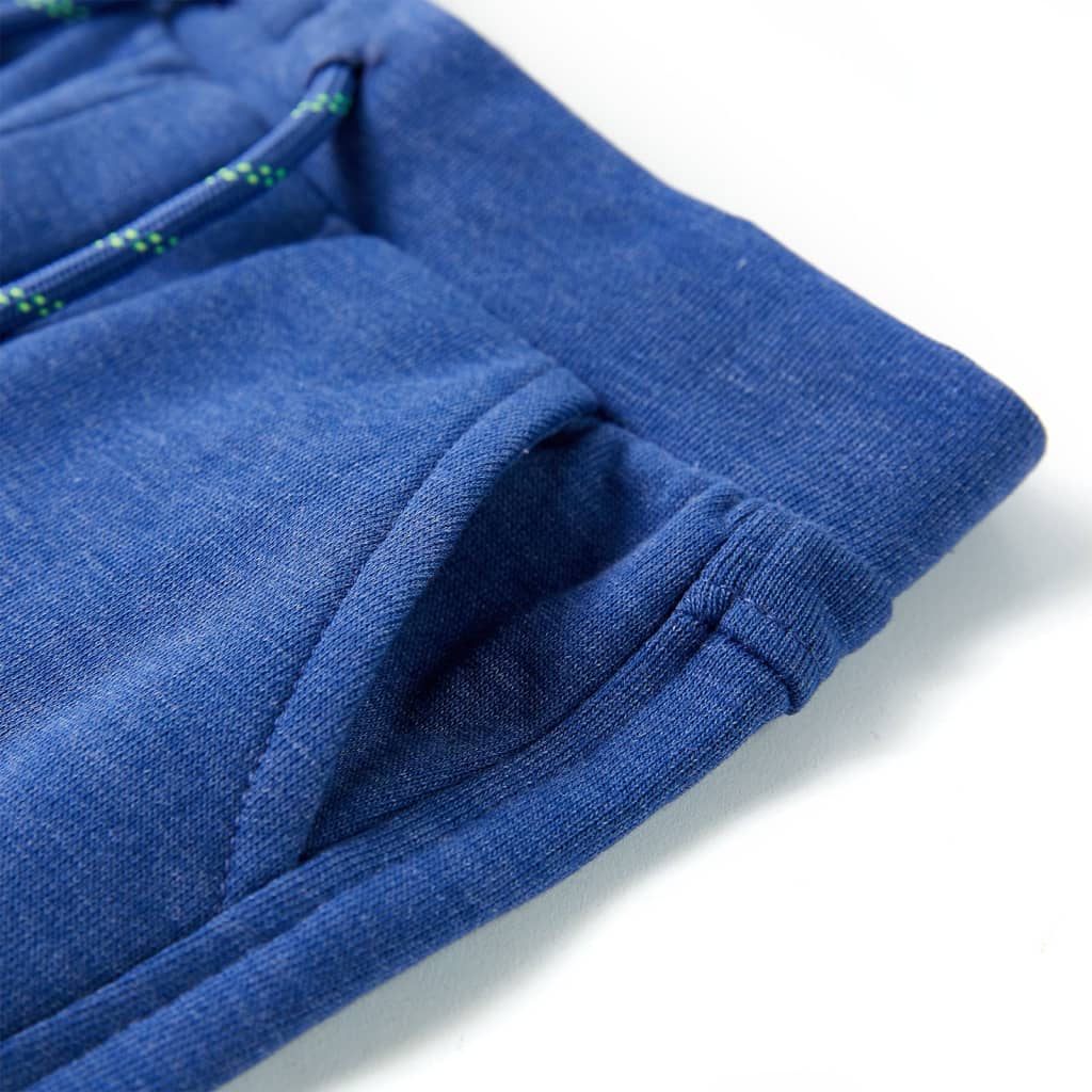 vidaXL Barnshorts med snöre blå melange 116