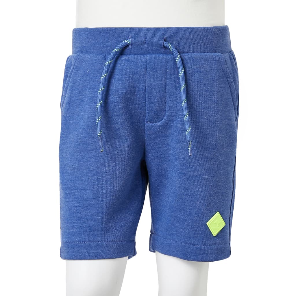 vidaXL Barnshorts med snöre blå melange 116