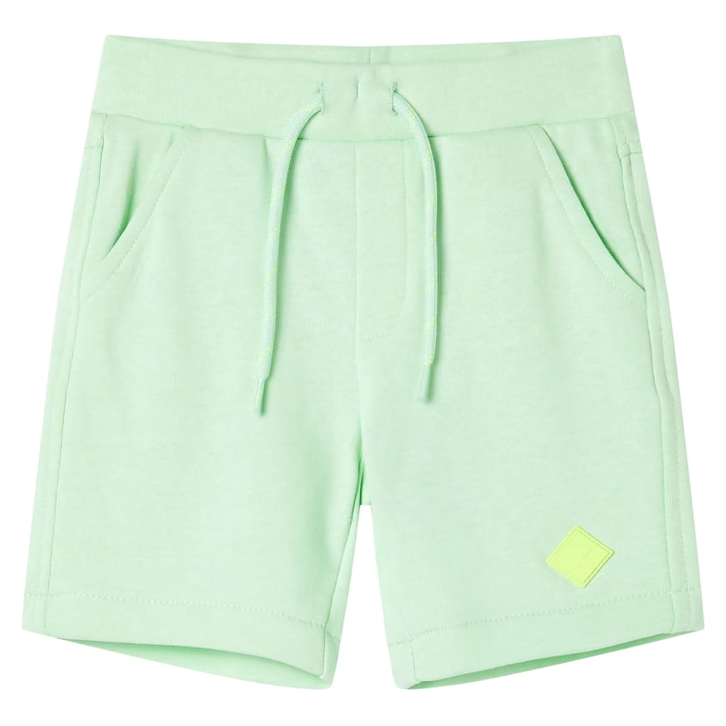 vidaXL Barnshorts med snöre ljusgrön 128
