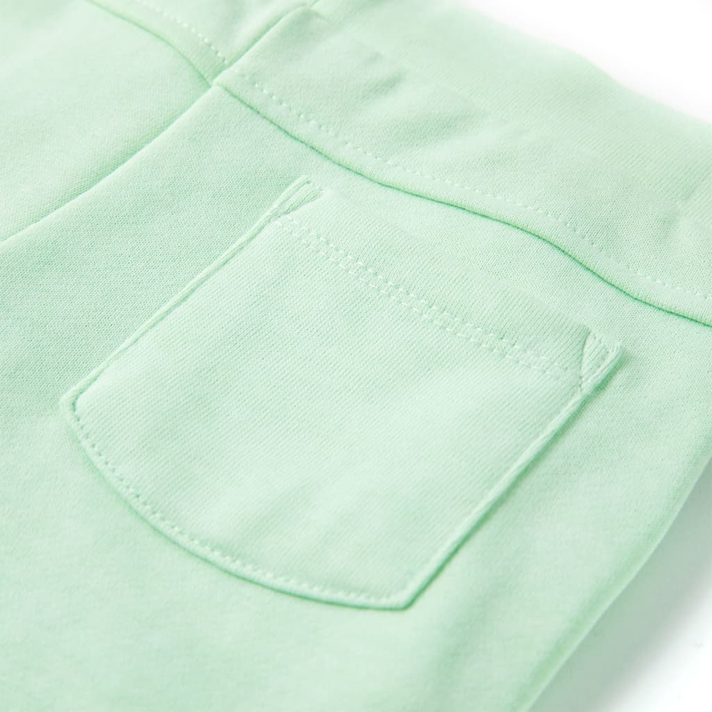 vidaXL Barnshorts med snöre ljusgrön 128