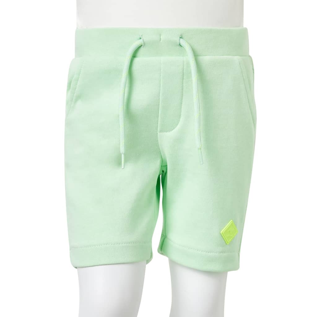 vidaXL Barnshorts med snöre ljusgrön 128
