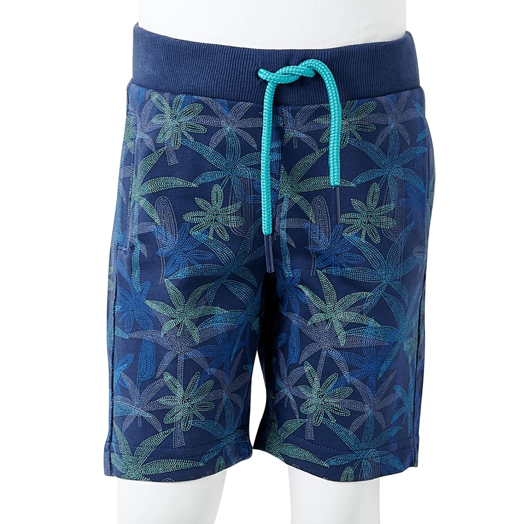 vidaXL Barnshorts med snöre marinblå 104