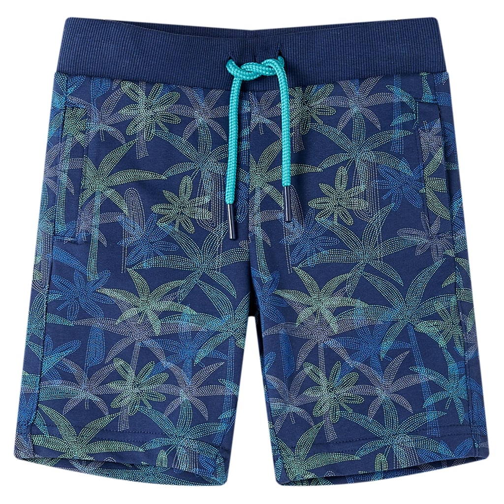 vidaXL Barnshorts med snöre marinblå 128