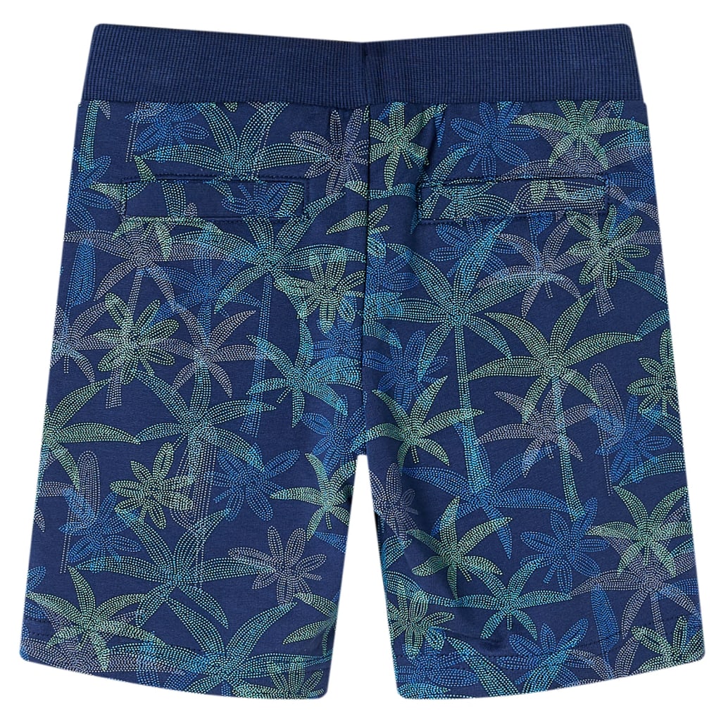 vidaXL Barnshorts med snöre marinblå 128