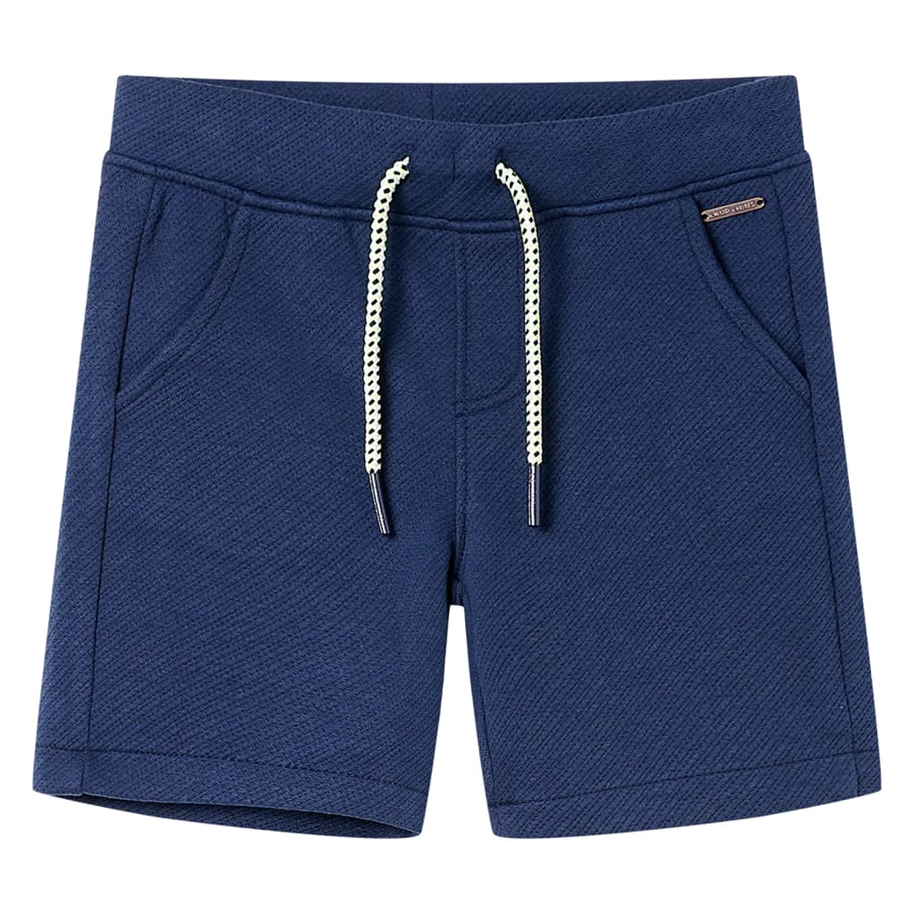 vidaXL Barnshorts med snöre mörkblå 116