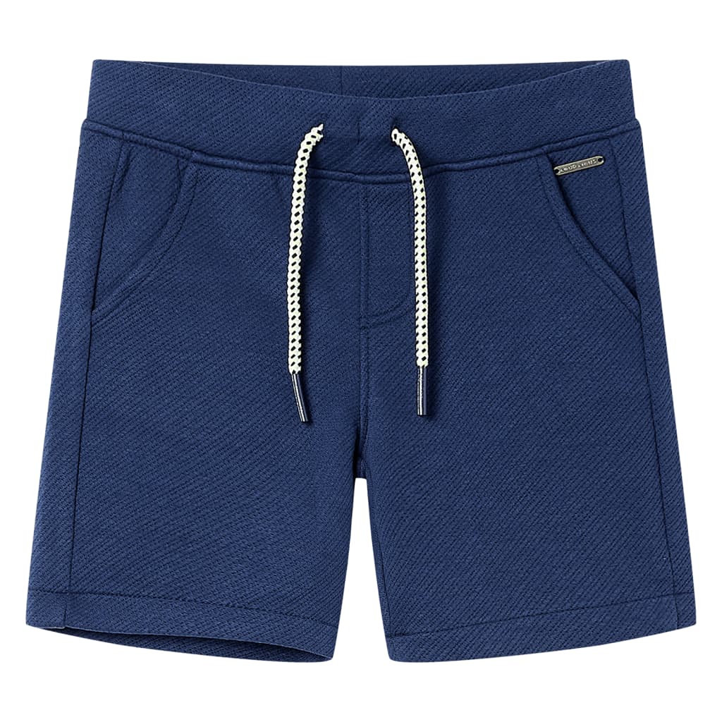 vidaXL Barnshorts med snöre mörkblå 140