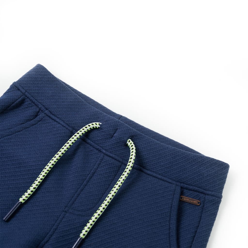 vidaXL Barnshorts med snöre mörkblå 140