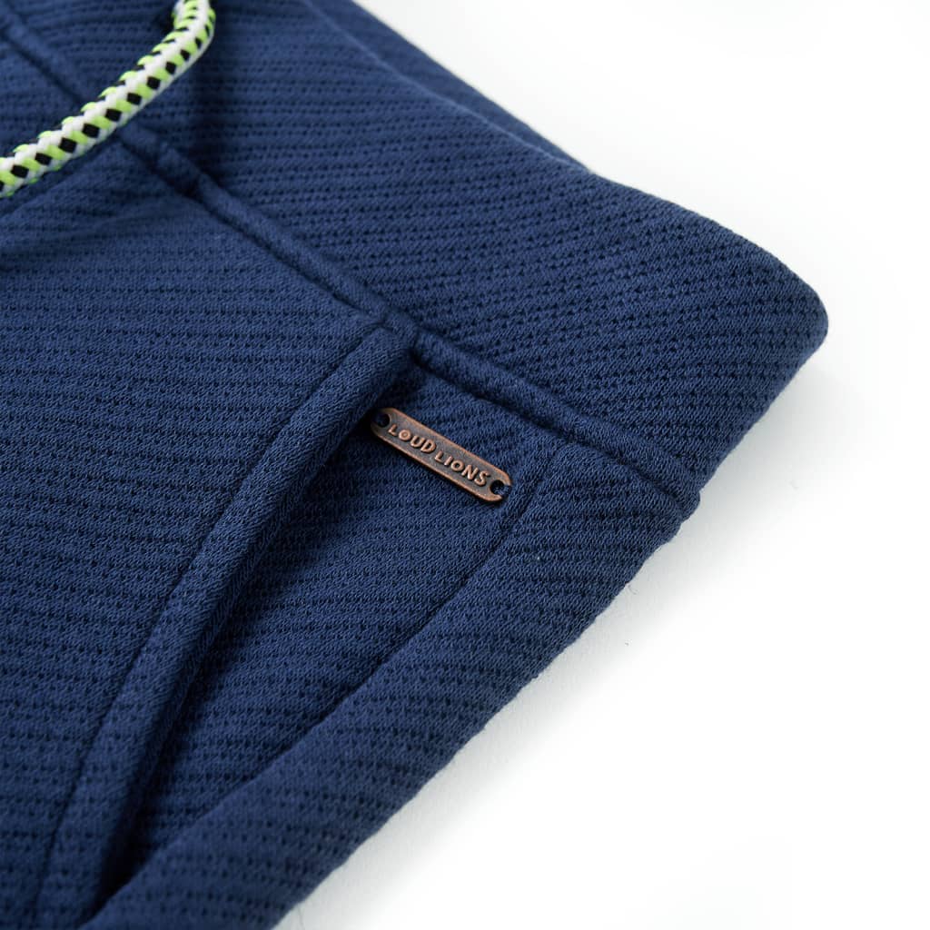 vidaXL Barnshorts med snöre mörkblå 140