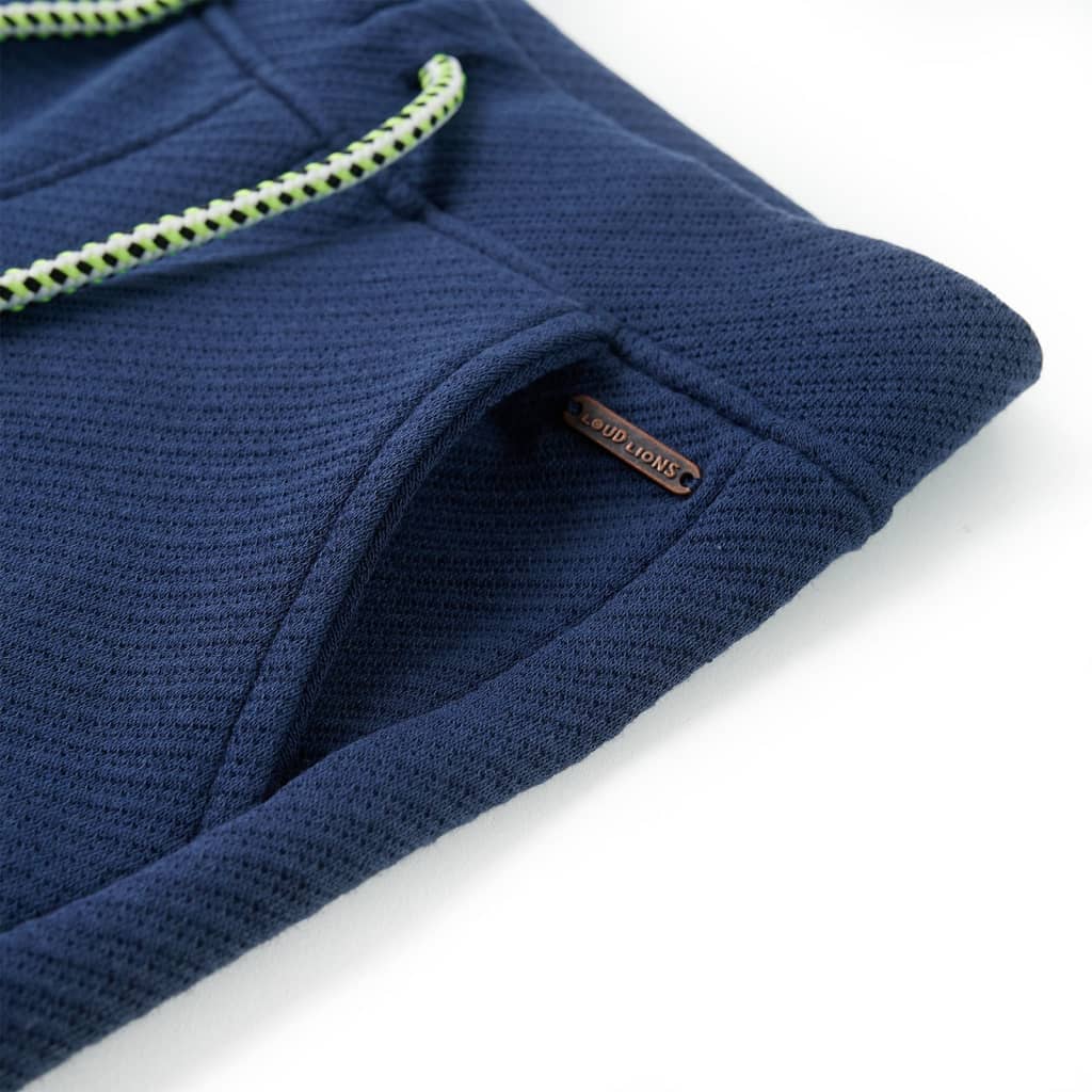 vidaXL Barnshorts med snöre mörkblå 140