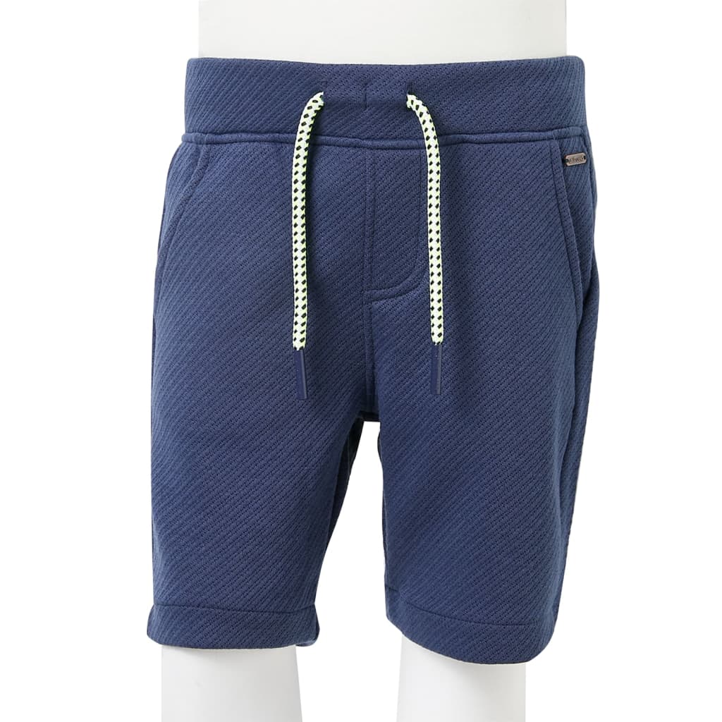 vidaXL Barnshorts med snöre mörkblå 140
