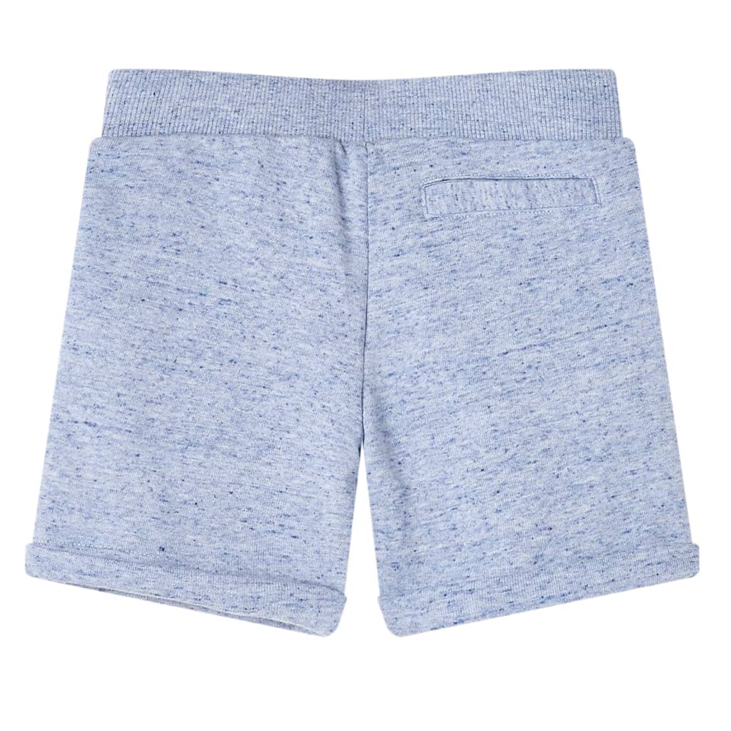 vidaXL Barnshorts med snöre blå melange 116