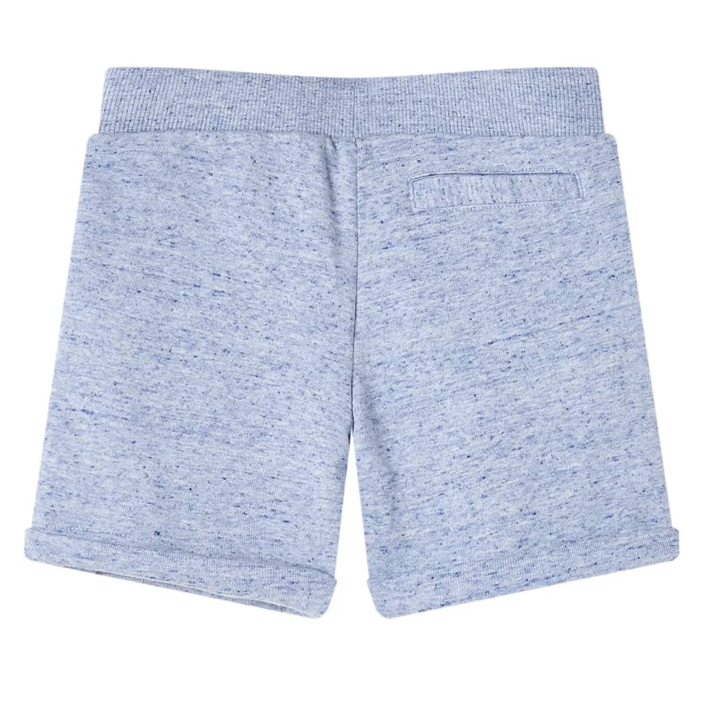 vidaXL Barnshorts med snöre blå melange 128