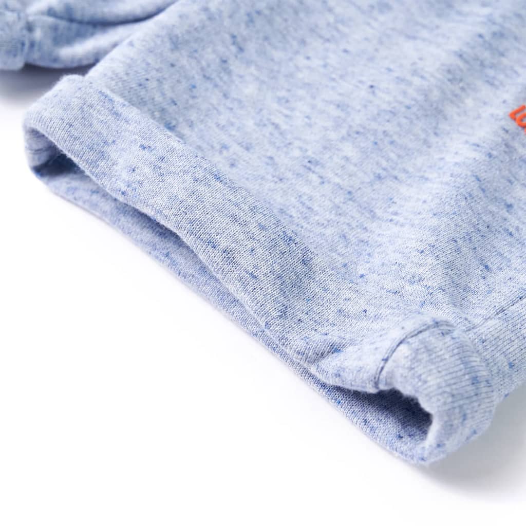 vidaXL Barnshorts med snöre blå melange 128