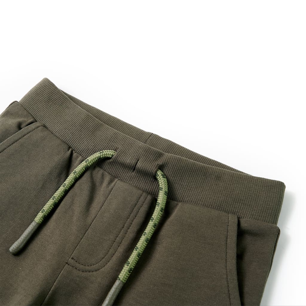 vidaXL Barnshorts med snöre mörk khaki 116