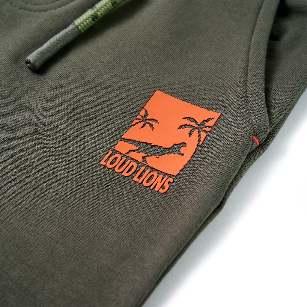vidaXL Barnshorts med snöre mörk khaki 116