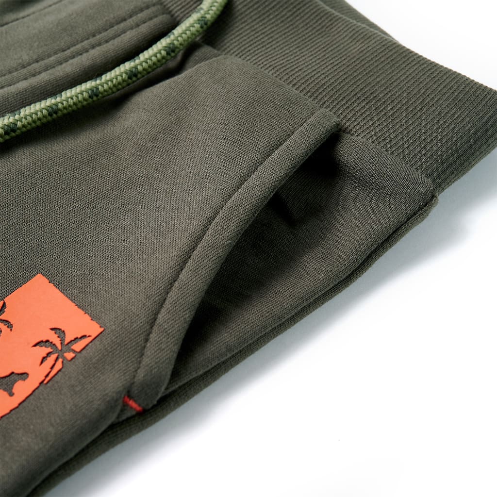 vidaXL Barnshorts med snöre mörk khaki 116