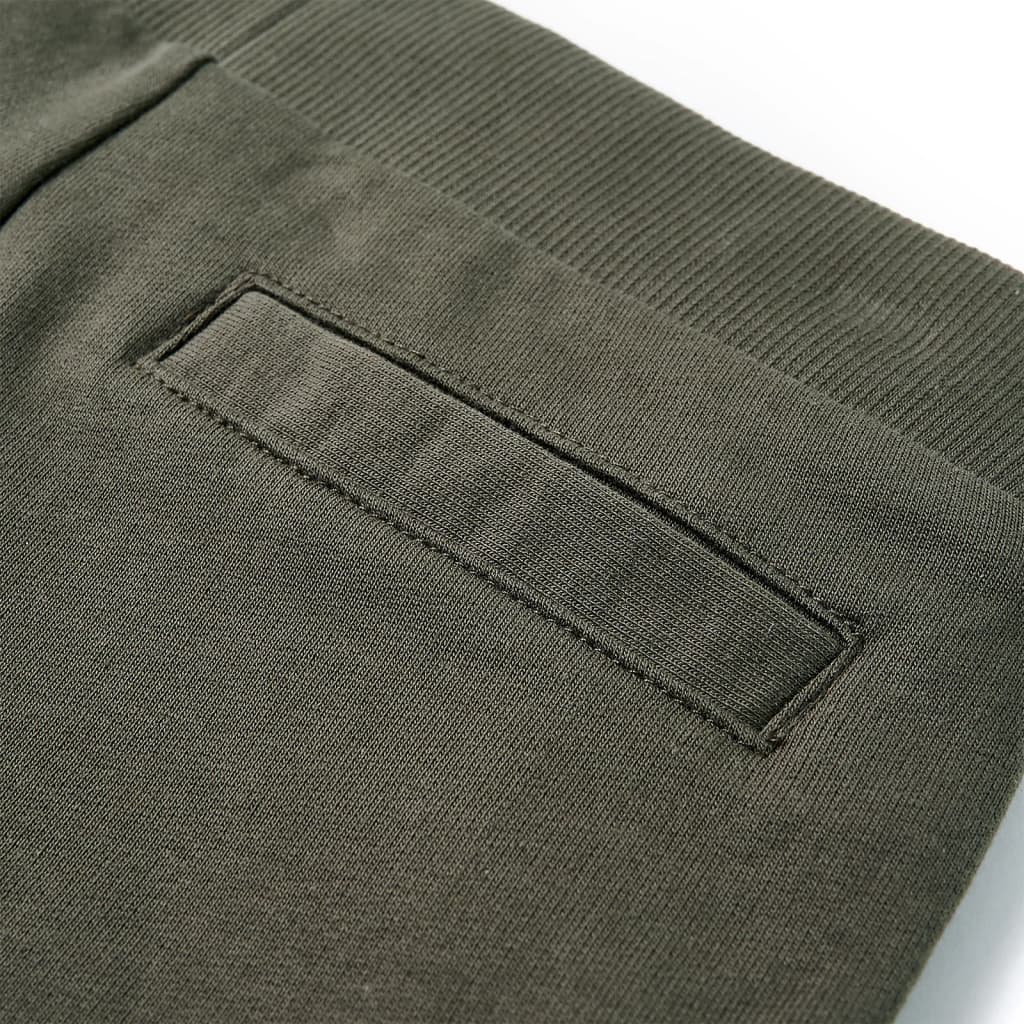 vidaXL Barnshorts med snöre mörk khaki 116