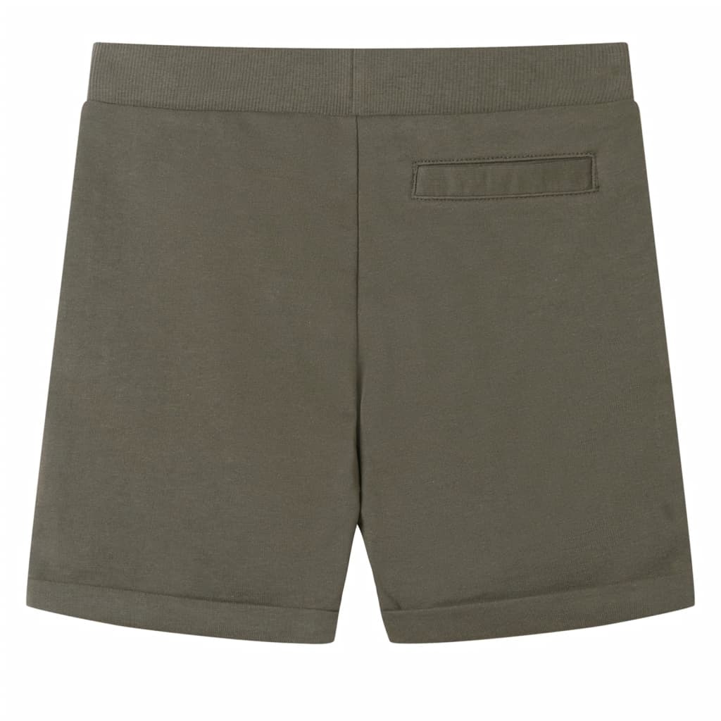 vidaXL Kids'Shorts with Drawstring Dark Khaki 140 Khaki 140