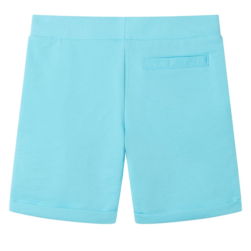 vidaXL Barnshorts med snöre aquablå 128