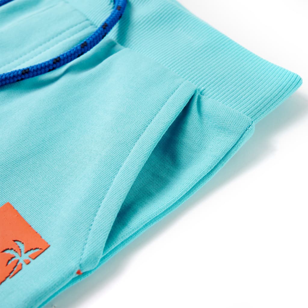 vidaXL Barnshorts med snöre aquablå 128