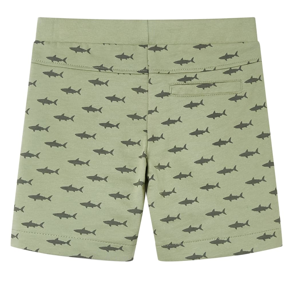 vidaXL Barnshorts med snöre blandad ljus khaki 128