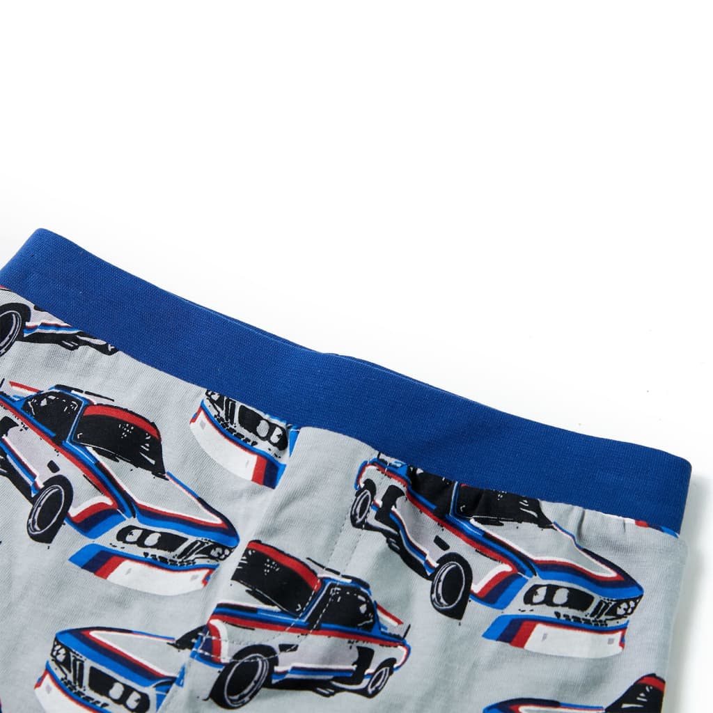 vidaXL Barnpyjamas med korta ärmar för barn grå 104