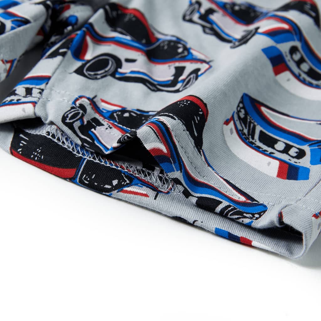 vidaXL Barnpyjamas med korta ärmar för barn grå 104