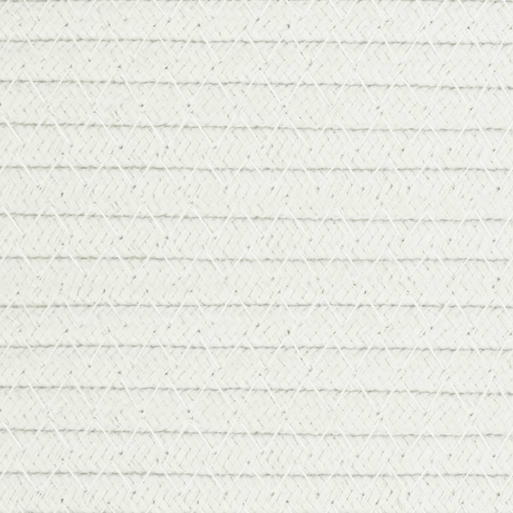 vidaXL Förvaringskorgar 2 st brun och vit Ø24x18 cm bomull