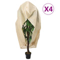 vidaXL Fiberdukar med blixtlås 4 st 70 g/m² 1x1,55 m