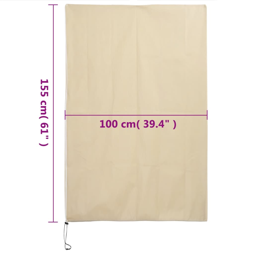 vidaXL Fiberdukar med blixtlås 4 st 70 g/m² 1x1,55 m
