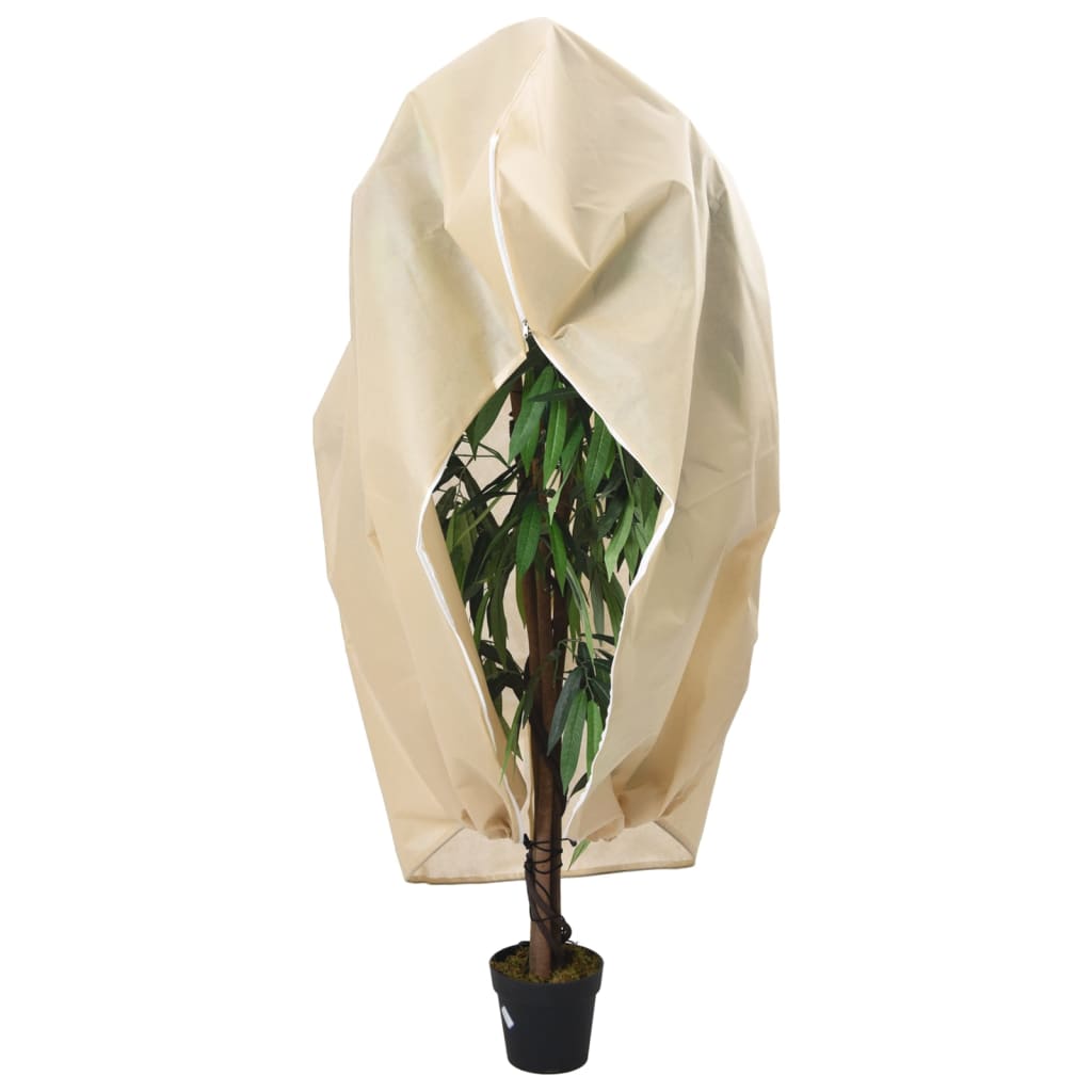 vidaXL Fiberdukar med blixtlås 4 st 70 g/m² 1,55x1,55 m
