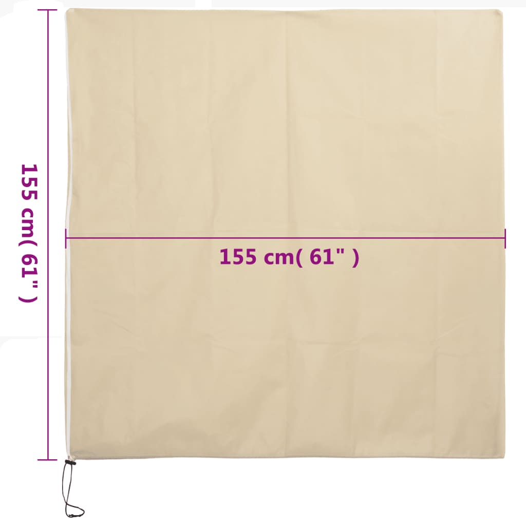 vidaXL Fiberdukar med blixtlås 4 st 70 g/m² 1,55x1,55 m