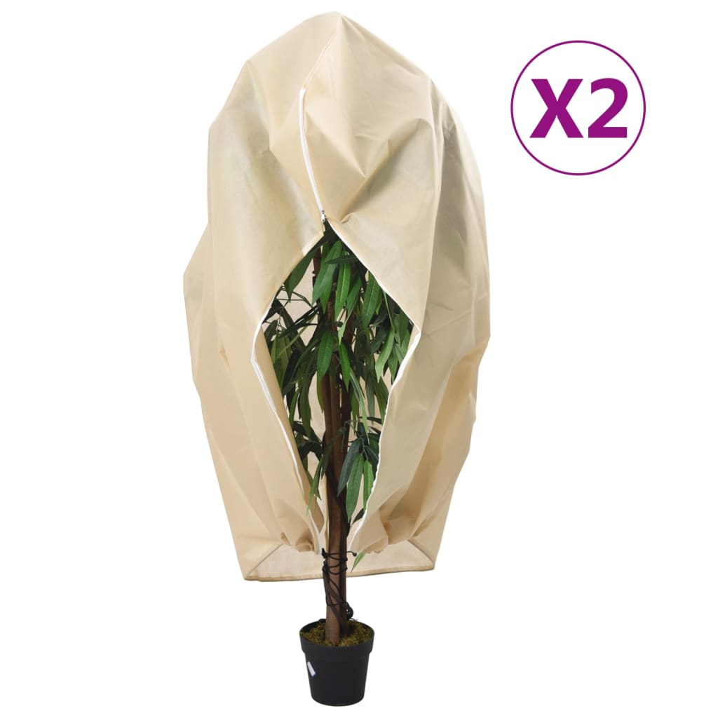 vidaXL Fiberdukar med blixtlås 2 st 70 g/m² 3,14x2,5 m