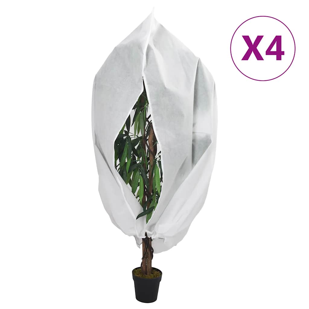 vidaXL Fiberdukar med blixtlås 4 st 70 g/m² 3,14x2,5 m