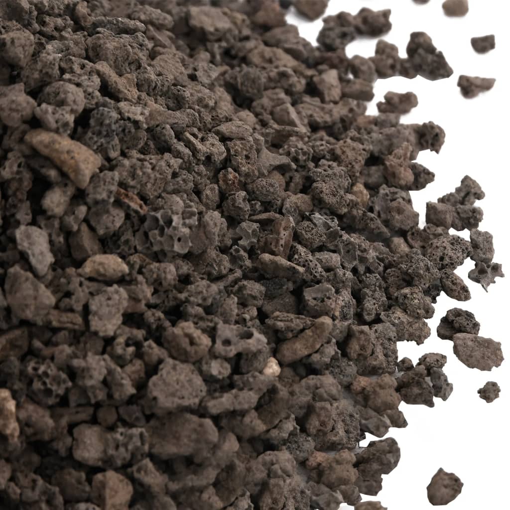 vidaXL Basaltgrus 25 kg svart 5-8 mm